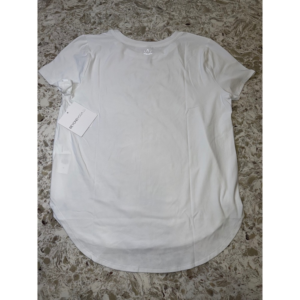 Beyond Yoga Womens Featherweight Balanced Tee White Heather size Medium - Picture 4 of 4